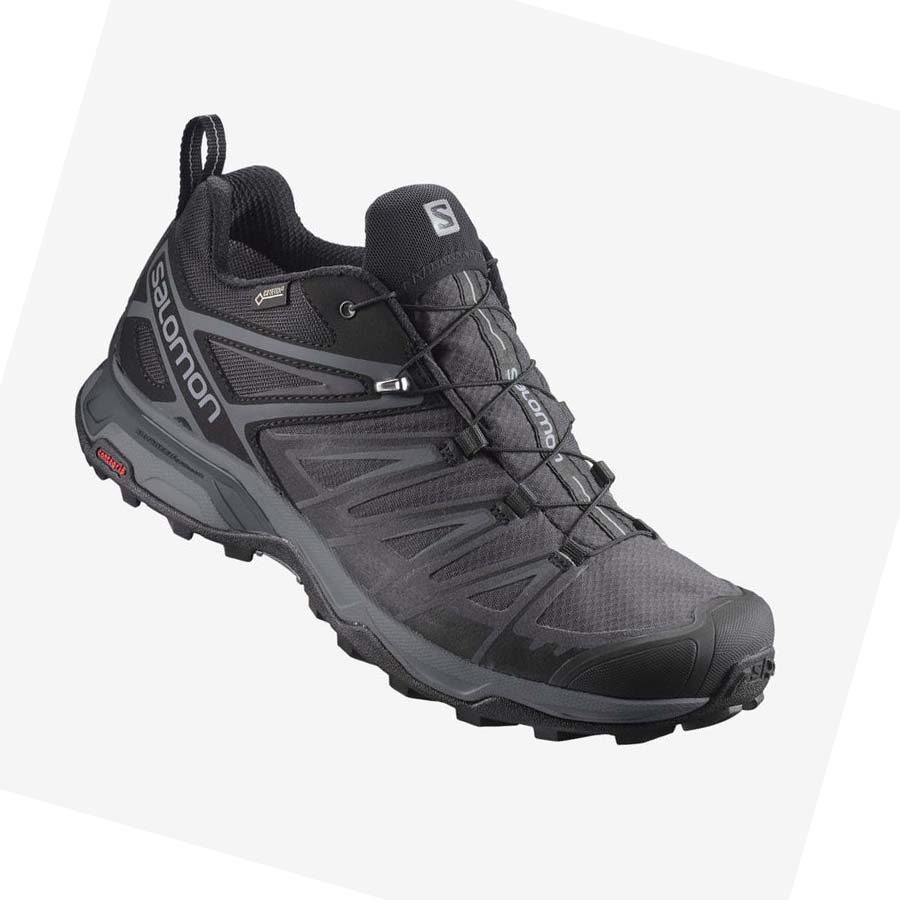 Salomon X ULTRA 3 WIDE GORE-TEX Erkek Yürüyüş Ayakkabısı Siyah | TR 3579HAP